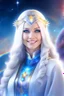 Placeholder: cosmic woman smile,galactic fédération, admiral from the future, one fine whole face, crystalline skin, expressive blue eyes,rainbow, smiling lips, very nice smile, costume pleiadian, Beautiful tall woman pleiadian Galactic commander, ship, perfect datailed golden galactic suit, high rank, long blond hair, hand whit five perfect detailed finger, amazing big blue eyes, smilling mouth, high drfinition lips, cosmic happiness, bright colors, blue, pink, gold, jewels, realist, high,rainbow commander,