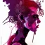 Placeholder: singer Danish MØ face, punk, hyper detailed, intricately detailed, illustration by <asaf hanuka> <kilian eng> <Yoji Shinkawa>, purple tones, darkred tones,