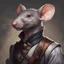 Placeholder: dnd, portrait of male rat-human