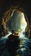 Placeholder: master oil painting by Rembrandt, the adventurers pack, magic surf boat fallout 4, moving fast through tunnel, card frame
