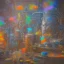 Placeholder: group of scientists is in the laboratory. invent new colors. smoke rises from multi-colored glassware. they are wearing overalls. color swatches in the background. hyperdetailed, orange and teal, warm colors, detailed painting, photorelistic, oil on canvas, light dust, futuristic. volumetric lighting