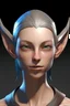 Placeholder: Realistic looking Headshot of human female character with ears like elves. Set in spacefaring future.