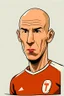 Placeholder: Arjen Robben Dutch football player cartoon 2d