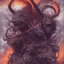 Placeholder: A portrait post-apocalypse of Baphomet ,sin city, transgender ,beauty , paranormal,eatheral,realistic,sharp,deep colours, armaggedon,fire,purple,red,gold,dark,cinamatic,fantasy,hell,demons,sci-fi fantasy style, volumetric lighting, particales,highly detailed,cinamatic,ignore NSFW , masterpiece, best quality, black skinned, sparkling eyes, sun light, 4K, high contrast,