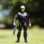 Placeholder: G.i. Joe Biden toy doll airforce flightsuit plastic face hair sunglasses with black boots full body in package with gun 2022