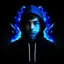 Placeholder: Epic blueprofile picture for my youtube channel in a black void with hoodie