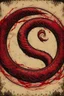 Placeholder: ouroboros made of red ink