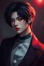 Placeholder: crie uma foto realista, i just need a extremely beautiful male kpop idol, for vampire masquerade rpg