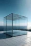 Placeholder: a scene of horizon with peeled walls and glass cube outdoor