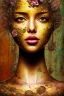 Placeholder: an abstract painting of rusted metal and flowers,beautiful girl portrait, rust, scaffolding, iron cladding, decay, mixed media, textured, anatomically correct, beautiful perfect face, sharp focus, highly detailed