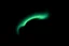 Placeholder: graphic shape of the aurora borealis with slight resemblance to a bird of prey in flight. smooth vector on black