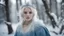 Placeholder: photoreal magnificent young covered white haired magic young snow princess with frost covered skin and a gorgeous blue dress in a pine rich winter wonderland in holy mist and snow by lee jeffries, otherworldly creature, in the style of fantasy movies, photorealistic, shot on Hasselblad h6d-400c, zeiss prime lens, bokeh like f/0.8, tilt-shift lens 8k, high detail, smooth render, unreal engine 5, cinema 4d, HDR, dust effect, vivid colors