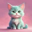 Placeholder: A delightful and adorable cartoon illustration featuring a cute mint-colored cat against a charming pink background, (delightful illustration:1.4), (adorable cartoon cat:1.5), (charming pink background:1.3), (expressive mint hues:1.2), inspired by the styles of cute cartoon artists, trending on ArtStation, Intricate, Sharp focus, vibrant lighting, (whimsical:1.4), (playful ambiance:1.3), (lush fur details:1.5), Cartoon, Masterful, Captivating, High Detail, Cinematic view