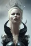 Placeholder: Pamela Anderson as evil queen in black leather, leather, busty, cleavage, angry, stern look. character design by cory loftis, fenghua zhong, ryohei hase, ismail inceoglu and ruan jia. unreal engine 5, artistic lighting, highly detailed, photorealistic, fantasy