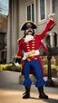 Placeholder: Captain Crunch standing in a Captain Morgan pose