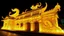 Placeholder: A yellow palace with glowing light dragons designed in ancient Egyptian hieroglyphics painted by Qiu Ying