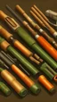 Placeholder: photorealistic, military cybernetics, weapons test, military colors, browns, beige, green, rust