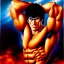 Placeholder: portrait of 'Kenshiro-Fist of the North Star',painting by Earl Norem, simon Bisley, evan lee, 86-86, oil on canvas, cinematic composition, extreme detail,fit full head inside picture,8k