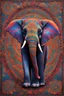 Placeholder: A beautifully woven (((tapestry))), intricate details and patterns representing (((elephant))) in vivid colors, creating a kaleidoscopic tableau