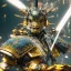 Placeholder: A portrait of a crystallized Robot samurai, ultra realistic, unreal engine, cinematic lighting, octane render, cosmic ambiance, masterpiece art by Yoji Shinkawa,