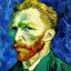 Placeholder: DNA helix portrait by van gogh