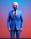 Placeholder: Waist up Portrait, joe Biden as simply muppet doll, Blue suit retro style, photo studio, city background, unreal engine 5, concept art, art station, god lights, ray tracing, RTX, lumen lighting, ultra detail, volumetric lighting, 3d.