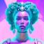 Placeholder: A portrait of a crystalised queen, atmospheric, realistic, unreal engine, cinematic lighting, octane render, transoarent, pink turquoise light