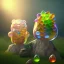 Placeholder: jelly bean, gummy bear, Photograph, beautiful, Unreal Engine 5, lens macro, realistic, hyper detailed