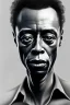 Placeholder: Miles Davis portrait, 8k resolution, handsome, beautiful, detailed skin, detailed hair