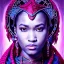 Placeholder: sango fantasy, fantasy magic, intricate, sharp focus, illustration, highly detailed, digital painting, concept art, matte, artgerm and paul lewin and kehinde wiley, masterpiece, full figure, fit in board, cyber punk, pretty accurate hands face fingers