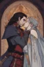 Placeholder: A couple from the dnd game curse of Strahd kissing