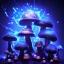 Placeholder: Spherical Frost metal magic armoured lightning glowing Mycelium MUSHROOM stars galaxy SPACE lANDSCAPE BURNING IN BLUE FLAMES hellfire abyss math chaos vivid cell