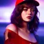 Placeholder: Emma Stone underwater with red hat for hair, closed eyes, rtx, reflection, 8k, glow, winning photography, caustics