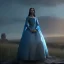 Placeholder: Medieval princess in blue dress, 4K, high quality