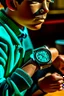 Placeholder: a boy with a timex stopped watch on his wrist