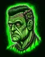 Placeholder: Frankenstein tattoo design, traditional tattoo style, t-shirt design, fantasy art, digital painting, clean dark background, 8K