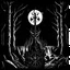 Placeholder: Create a monochromatic Black Metal album cover for a Band