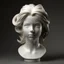 Placeholder: simple front view of a female marble sculpted hair