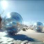 Placeholder: Bright, glittering, 3d, plastic-like, surreal objects in a bright environment, desert, noon light, creepy, masterpiece, good quality, intricate details, high quality, best quality, 8k, in focus, sharp focus, DVD Screengrab, fantasy, sci-fi, cinematic, photorealism, octane render, frostbite, 8k, cinematic, unreal engine, bokeh, vray, houdini render, quixel megascans, arnold render, 8k uhd, raytracing, cgi, lumen reflections, cgsociety, ultra realistic, cinema4d, studio quality, highly detailed