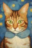 Placeholder: Portrait of a cat by Van Gogh