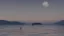 Placeholder: evening calm atmosphere, lake + moon, figure of a horse rider on the horizon