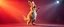 Placeholder: disco dinosaur fluffy bunny basterd dancing like travolta with one arm in the air