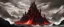 Placeholder: princess castle, many towers, set in hell, red and black colour scheme, dragon flying in the air, guarding, sharp peaks, lava, fire, danger, fantasy style, digital art, high resolution