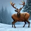 Placeholder: the most stunning, beautiful stag in a winter landscape, high-quality, ultrafine-detail, flickering light, fog, 8k resolution, 3d octane render, digital art, detailed matte, close up, George Grie, Anne Dittman, Anne Stokes, Lisa Parker, Selina French