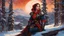 Placeholder: winter, (1woman, russian), analog style, (space pirate), (sitting:1.1), (medium full shot), roguish, pretty, dashing, amber, ruby, exciting, space opera, retrofuturist, optimistic, dnd character portrait, intricate, oil on canvas, masterpiece, expert, insanely detailed, 4k resolution, john william waterhouse, singer sergeant, composition, agnes cecile, bowater, delicate features