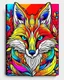 Placeholder: colourful fox ANIMAL Book cover for Adults