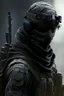 Placeholder: A soldier in the game modern warfare, he wears a solid black creepy helmet that covers his face. He is a sniper, but can also run point. His call sign is Wraith.