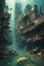 Placeholder: junkPunk, , city underwater,