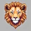 Placeholder: Cute Lion face with adorable eyes / t-shirt design / clear lines/ neofuturist