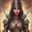 Placeholder: arab girl warrior sexy black hair deep cleavage ornate metal armour silks